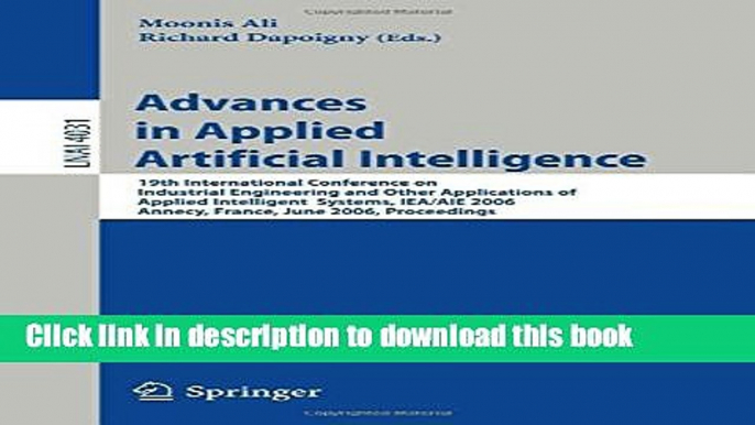 Read Advances in Applied Artificial Intelligence: 19th International Conference on Industrial,