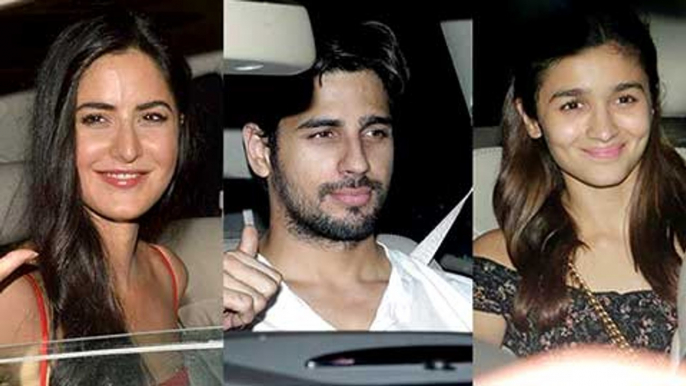 Sidharth Malhotra, Alia Bhatt At Katrina Kaif Birthday Bash 2016