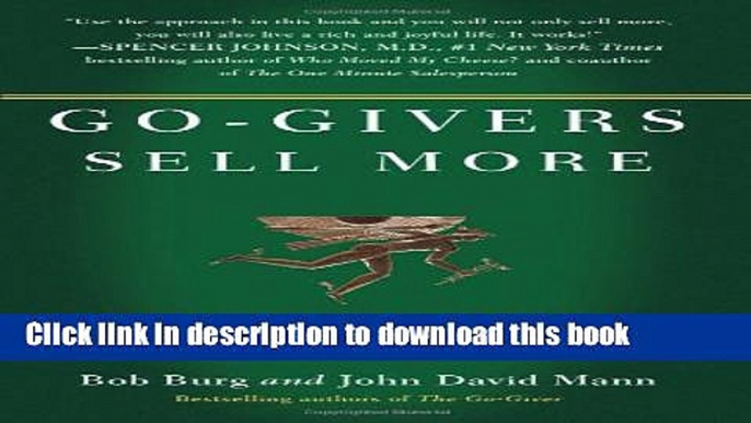 Read Go-Givers Sell More  Ebook Free