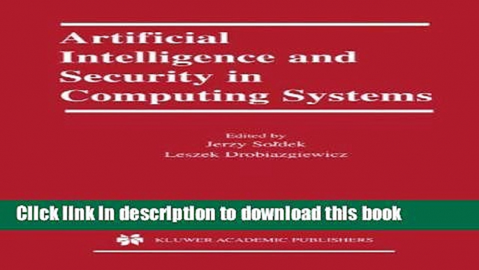 Read Artificial Intelligence and Security in Computing Systems: 9th International Conference, ACS