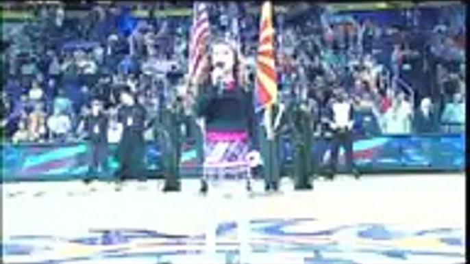 9 Year Old with AMAZING VOICE Sings National Anthem at NBA Game