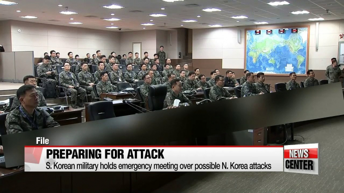 S. Korea's military holds emergency meeting preparing for possible N. Korea attacks