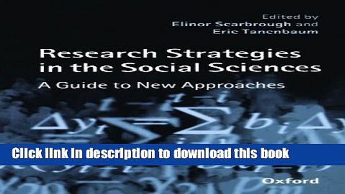 Read Books Research Strategies in the Social Sciences: A Guide to New Approaches ebook textbooks