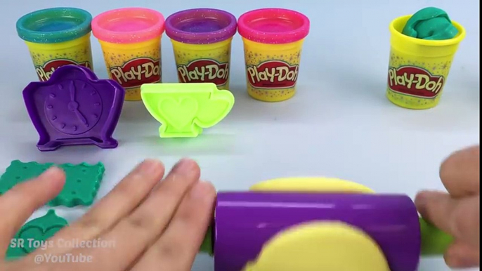 Play Doh Sparkle Compound Collection with Biscuit Teapot and Cup Molds Fun Creative for Kids #1