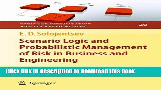 Read Books Scenario Logic and Probabilistic Management of Risk in Business and Engineering