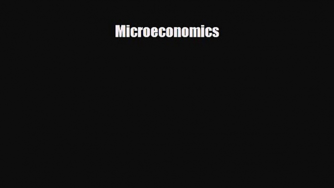 For you Microeconomics