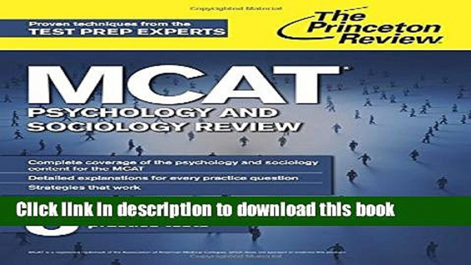 Read MCAT Psychology and Sociology Review: New for MCAT 2015 (Graduate School Test Preparation)