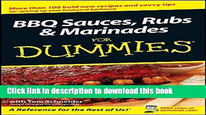 Download BBQ Sauces, Rubs and Marinades For Dummies PDF Free