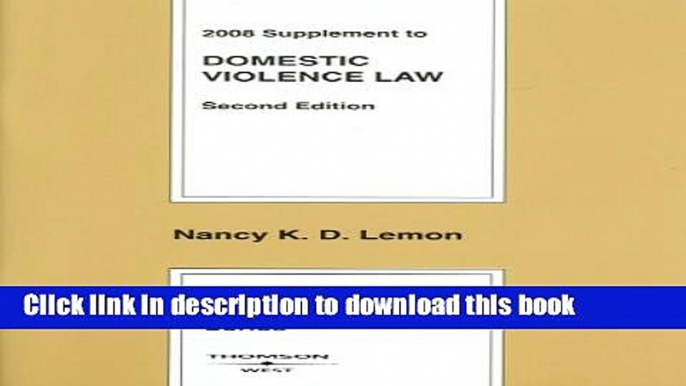 Download Domestic Violence Law, 2008 Ebook Free