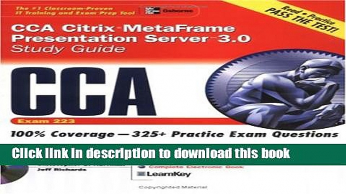 Read CCA Citrix MetaFrame Presentation Server 3.0 Study Guide (Exam 223) (Certification Press)