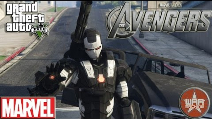 [ GTA V MOD ] - WAR MACHINE VS COPS - EPIC BATTLES