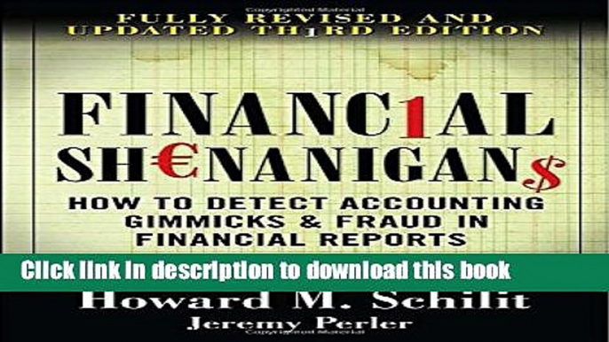 [PDF] Financial Shenanigans: How to Detect Accounting Gimmicks   Fraud in Financial Reports, 3rd