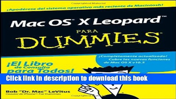 [Read PDF] Mac OS X Leopard Para Dummies (Spanish Edition) Download Online