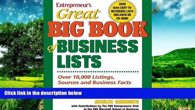 Must Have  Great Big Book of Business Lists (Great Big Book of Business Lists: All the Things You