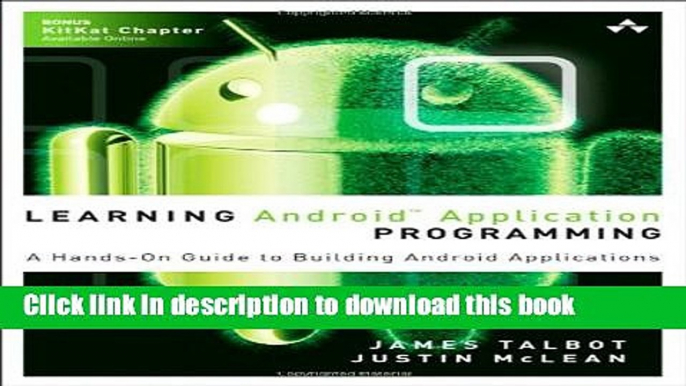Read Learning Android Application Programming: A Hands-On Guide to Building Android Applications