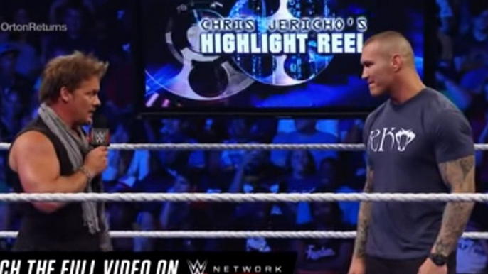 A returning Randy Orton RKOs Chris Jericho