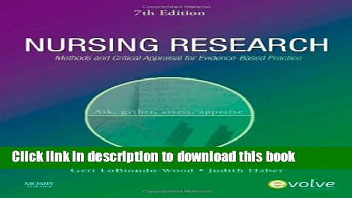 Read Nursing Research: Methods and Critical Appraisal for Evidence-Based Practice, 7e (NURSING