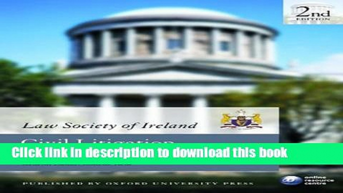 [PDF]  Law Society of Ireland Manual: Civil Litigation  [Download] Online