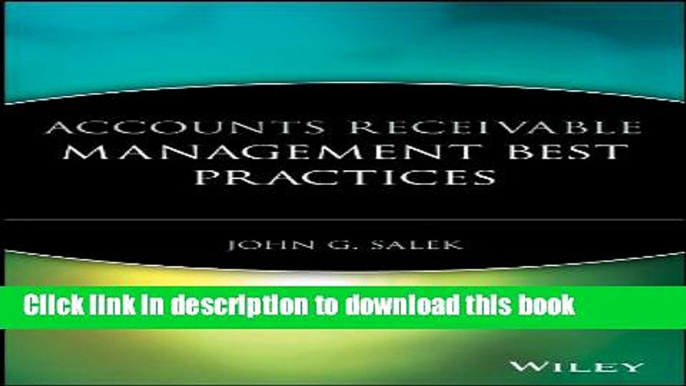 Read Books Accounts Receivable Management Best Practices E-Book Free