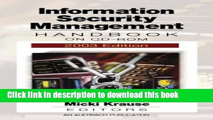 Download Books Information Security Management Handbook on CD-ROM, 2003 Edition ebook textbooks