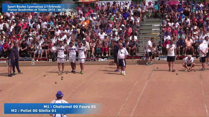 Les finales, Sport Boules, France Quadrettes 2016, l'Arbresle 2016