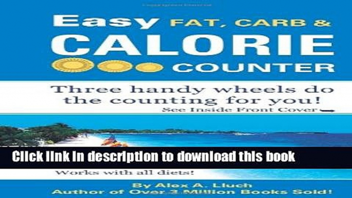 Download Books Easy Fat, Carb   Calorie Counter E-Book Download