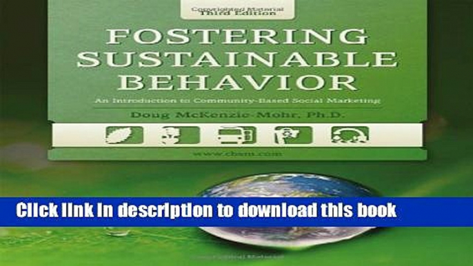 Books Fostering Sustainable Behavior: An Introduction to Community-Based Social Marketing Full