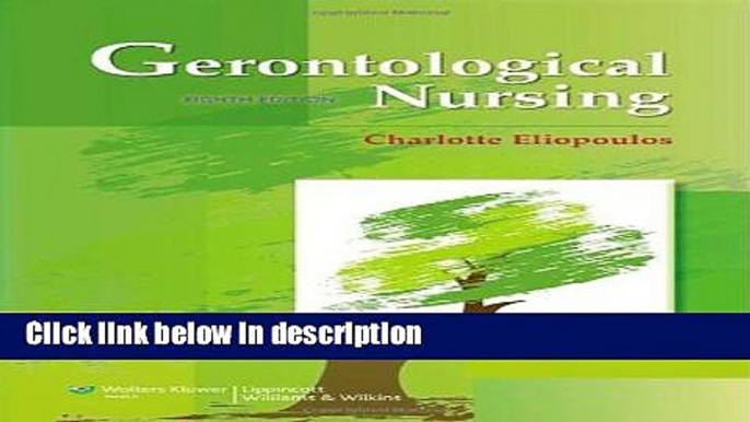 Books Gerontological Nursing Full Online