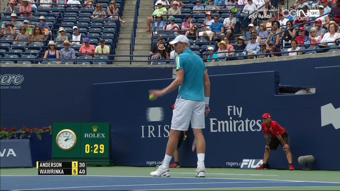 Wawrinka vs Anderson Toronto QF 2016 set 1