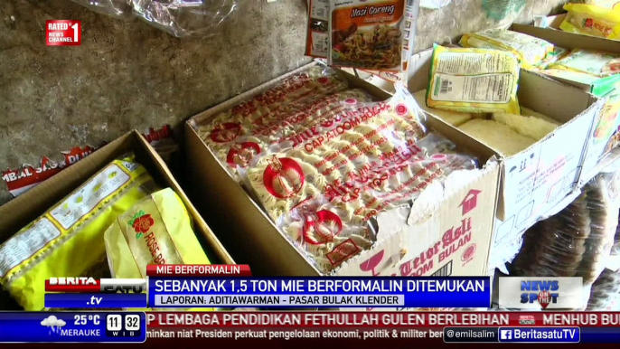 1,5 Ton Mi Kuning Berformalin Ditemukan di Pasar Bulak Klender