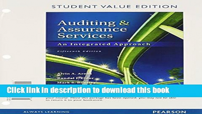 Ebook Auditing and Assurance Services, Student Value Edition Plus NEW MyAccountingLab with Pearson