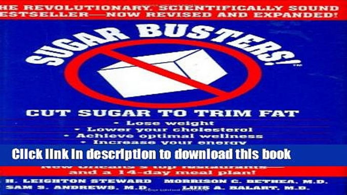 Ebook Sugar Busters!  Cut Sugar to Trim Fat Free Download