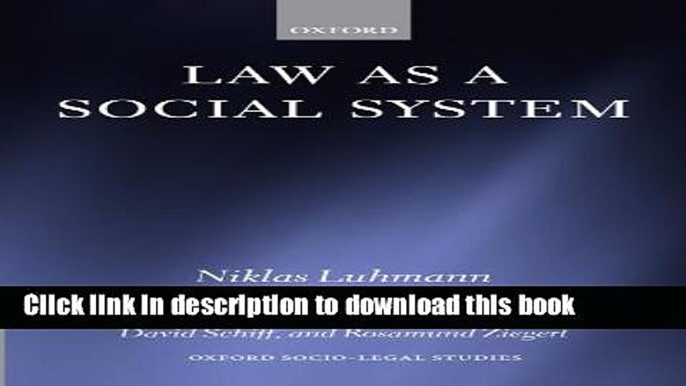 Ebook Law as a Social System Full Online