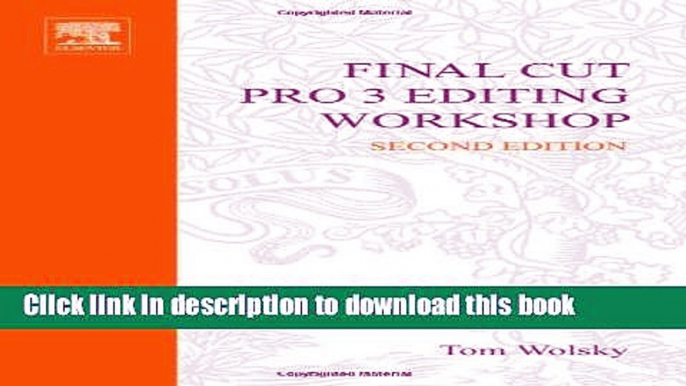 Download Final Cut Pro 3 Editing Workshop Ebook Free