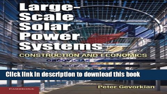 Read Book Large-Scale Solar Power Systems: Construction and Economics (Sustainability Science and