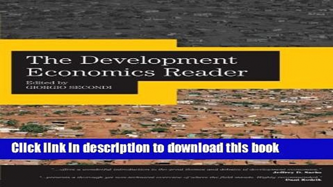 Read The Development Economics Reader  Ebook Free