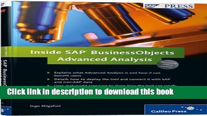 Download Books Inside SAP BusinessObjects Advanced Analysis PDF Online