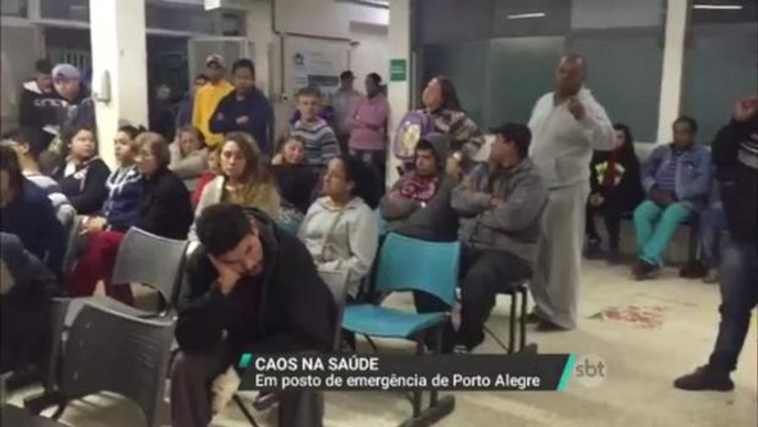 Pacientes reclamam da situação precária do posto de emergência de Porto Alegre