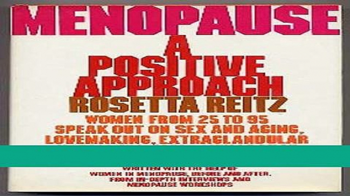 Read Books Menopause: A positive approach E-Book Free