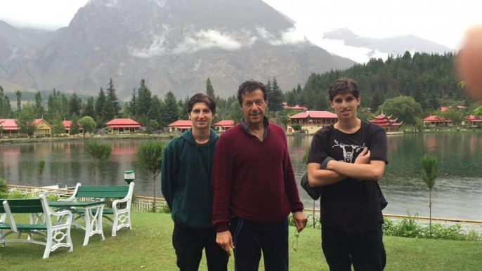 PTI Chairman Imran Khan's sons enjoying VIP Protocol