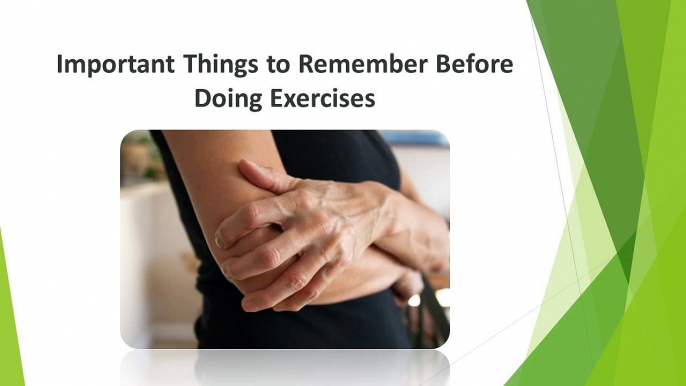 Important Things to Remember Before Doing Exercises