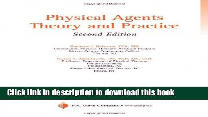 Books Physical Agents: Theory and Practice Free Online