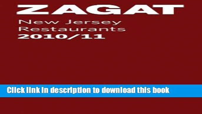 Books 2010/11 New Jersey Restaurants Free Download