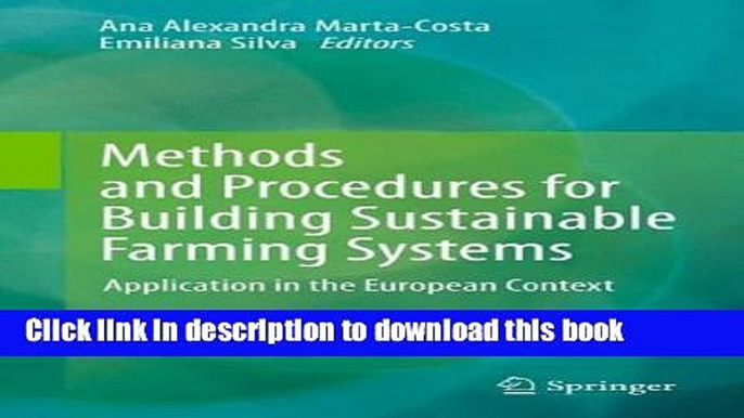 Ebook Methods and Procedures for Building Sustainable Farming Systems: Application in the European