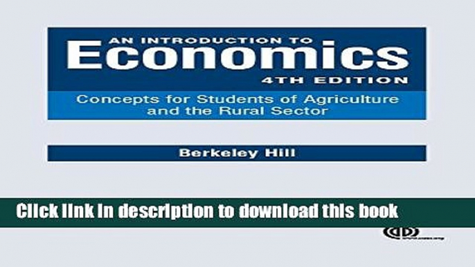 Books An Introduction to Economics: Concepts for Students of Agriculture and the Rural Sector Full