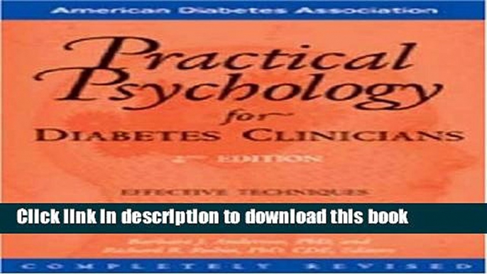 PDF  Practical Psychology for Diabetes Clinicians  Online KOMP B