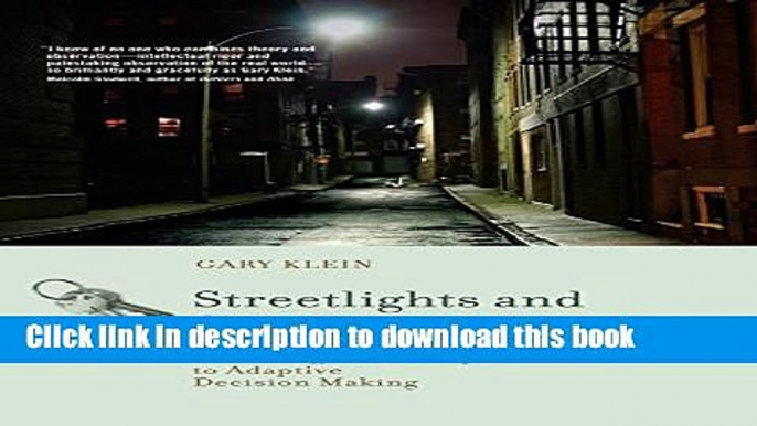 Books Streetlights and Shadows: Searching for the Keys to Adaptive Decision Making (MIT Press)