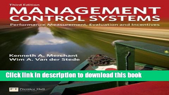 Books Management Control Systems: Performance Measurement, Evaluation and Incentives (3rd Edition)