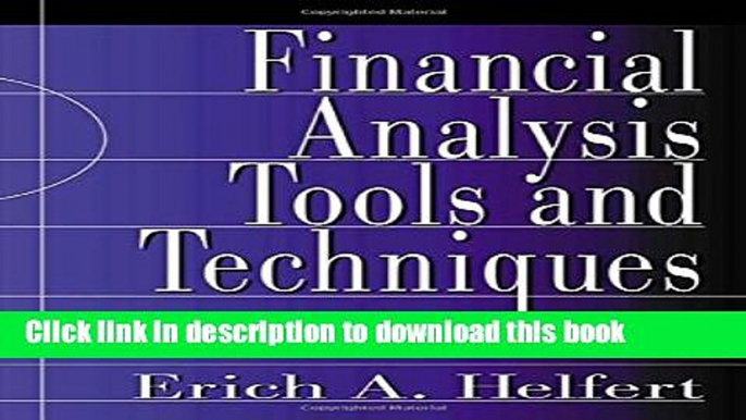 Ebook Financial Analysis Tools and Techniques: A Guide for Managers Full Download