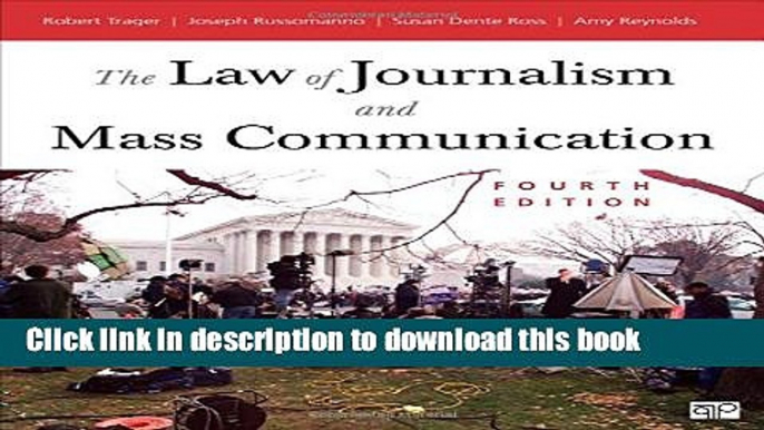 Books The Law Of Journalism And Mass Communication Free Online